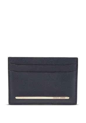 Giorgio Armani Pre-Owned grained-leather cardholder - Blue