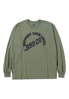 Neighborhood logo-print long-sleeve T-shirt - Green