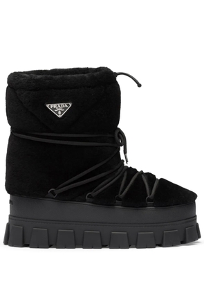 Prada shearling après ski boots - Black