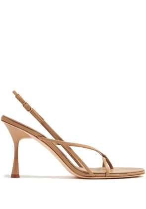 Studio Amelia Wishbone 75mm leather sandals - Neutrals