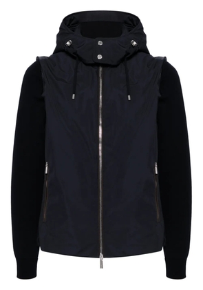 Moorer contrasting hooded jacket - Blue