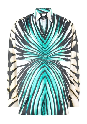 Roberto Cavalli printed button-up shirt - Black