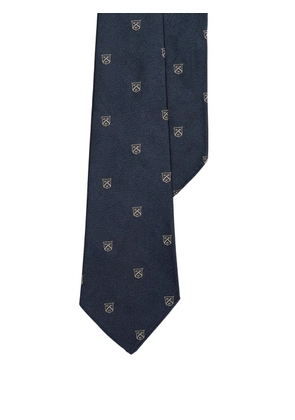 Polo Ralph Lauren crest-patterned tie - Blue