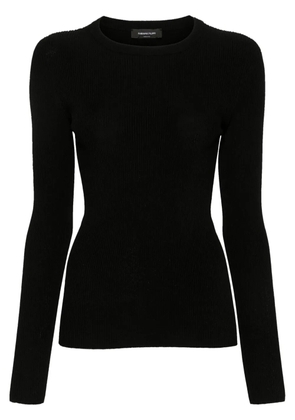 Fabiana Filippi crew-neck ribbed jumper - Black