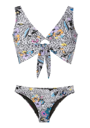 Amir Slama graphic-print bikini set - Multicolour