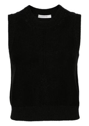 LEMAIRE sleeveless cropped vest - Black
