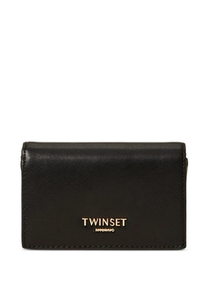 TWINSET logo-appliqué wallet - Black