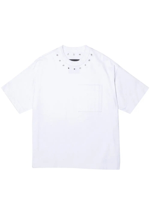 Purple Brand eyelet-trim cotton T-shirt - White