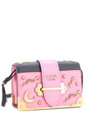 Prada Pre-Owned Cahier Embellished Leather Small crossbody bag - Pink
