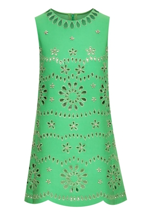 Oscar de la Renta crystal-embellished shift minidress - Green