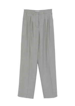 Manuel Ritz double-pleat pinstripe-print trousers - Grey