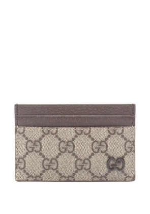 Gucci Pre-Owned 2020s GG Supreme card case - Brown
