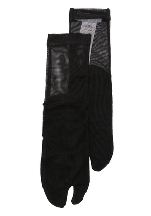 Ioana Ciolacu tabi mesh socks - Black