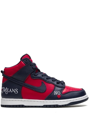 Nike x Supreme SB Dunk High 'By Any Means Navy/Red' sneakers - Blue