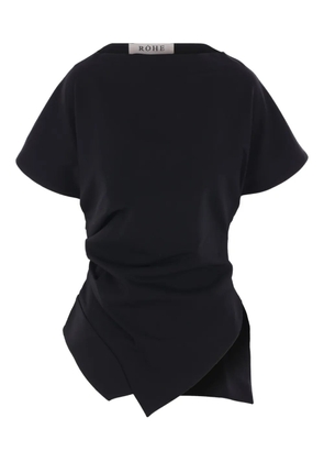 Róhe asymmetrical draped top - Black