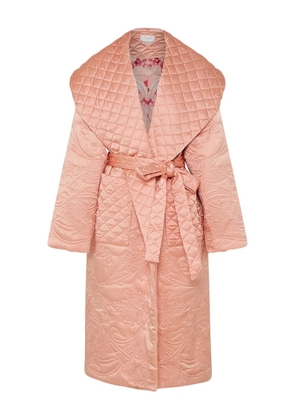 Camilla Blossom and Brushstrokes coat - Pink