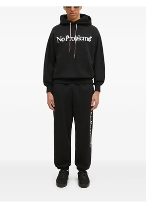 Aries slogan-print sweatpants - Black