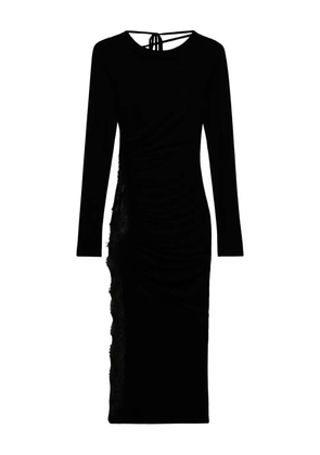 Blumarine lace-insert midi dress - Black