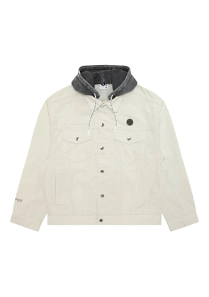AAPE BY *A BATHING APE® buttoned-front hooded jacket - Neutrals