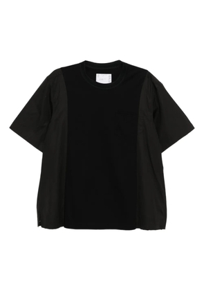 sacai panelled T-shirt - Black