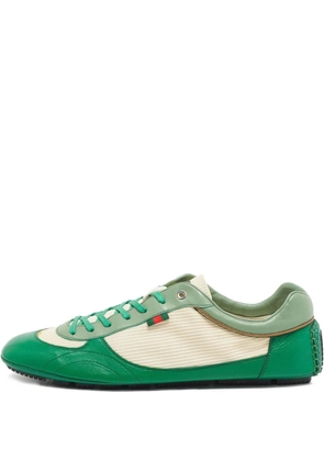 Gucci Pre-Owned leather panelled sneakers - Green