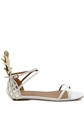 Aquazzura Pina Colada flat sandals - White