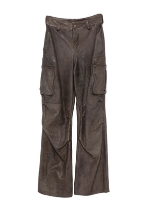 Santoro zip-pocket leather trousers - Brown