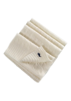 Polo Ralph Lauren logo-embroidered scarf - Neutrals