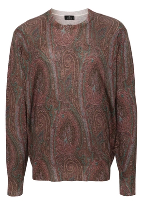 ETRO paisley-jacquard sweater - Brown
