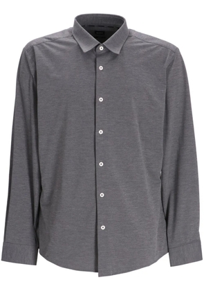 BOSS slim-fit performance-stretch jersey melange shirt - Grey