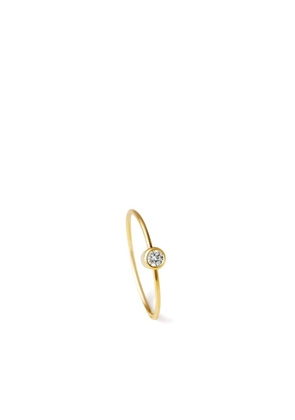Shihara 18kt yellow gold One-Stone 02 diamond single hoop earring