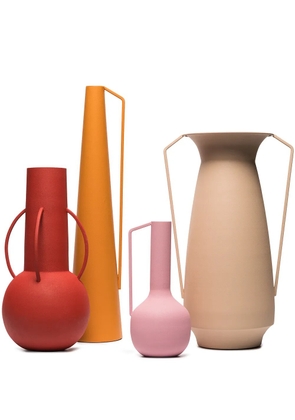 POLSPOTTEN Roman powder-coated vases (set of 4) - Red