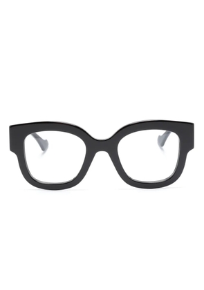 Gucci Eyewear Double G round-frame glasses - Black