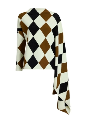 Proenza Schouler Vanne argyle-pattern top - Green