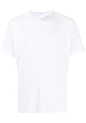 LGN LOUIS GABRIEL NOUCHI cut-out plissé cotton T-shirt - White