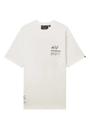 Alpha Industries logo-print graphic T-shirt - White