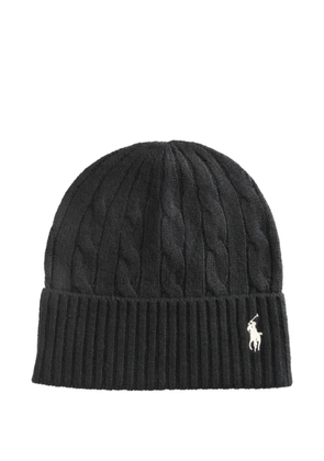 Polo Ralph Lauren cable-knit beanie hat - Black