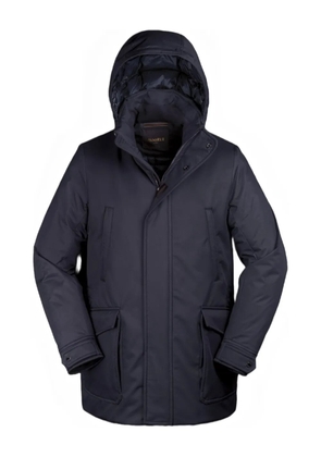 Moorer Orio hooded coat - Blue