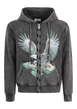 Off-White graphic arrow hooded sweatshirt - Grey