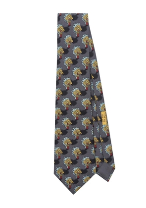 Hermès Pre-Owned 2000s graphic-print silk tie - Grey