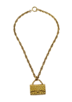 CHANEL Pre-Owned 1995 Classic Flap pendant necklace - Gold