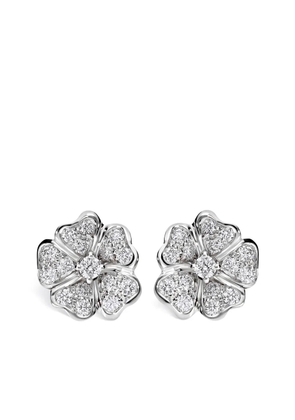 LEO PIZZO 18kt white gold Flora diamond earrings - Silver