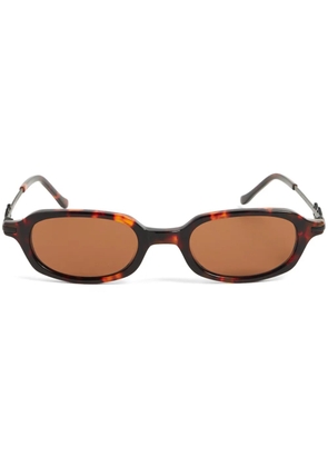 Karen Wazen Carolyn oval-frame sunglasses - Brown