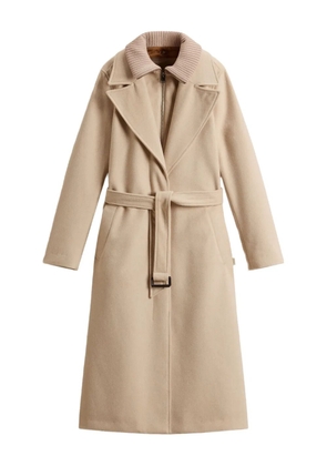 Woolrich virgin wool single-breasted coat - Neutrals