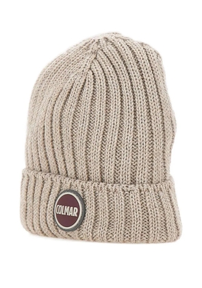 Colmar ribbed logo-patch beanie hat - Grey