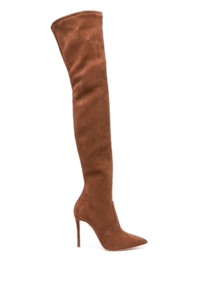 Casadei Julia 100mm above-knee boots - Brown