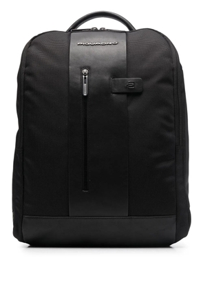 PIQUADRO logo-patch backpack - Black