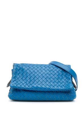 Bottega Veneta Pre-Owned 2012-2024 Nappa Intrecciato Flap crossbody bag - Blue
