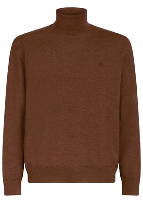 ETRO roll-neck virgin wool jumper - Brown