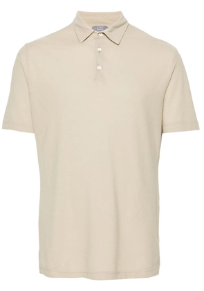 Zanone short-sleeve cotton polo shirt - Neutrals